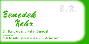 benedek nehr business card